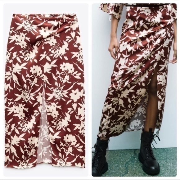 ZARA floral print skirt 8991/320 - Picture 1 of 8